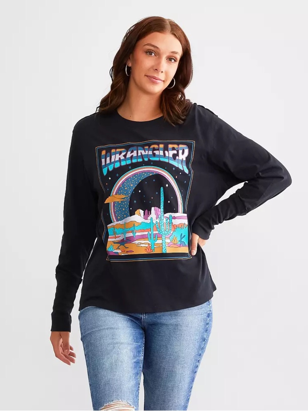 Wrangler Black Graphic Long-Sleeve Tee